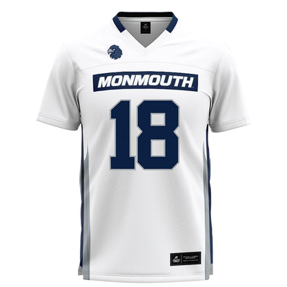Monmouth - NCAA Men's Lacrosse : Gavin Seaman - White Lacrosse Jersey-0