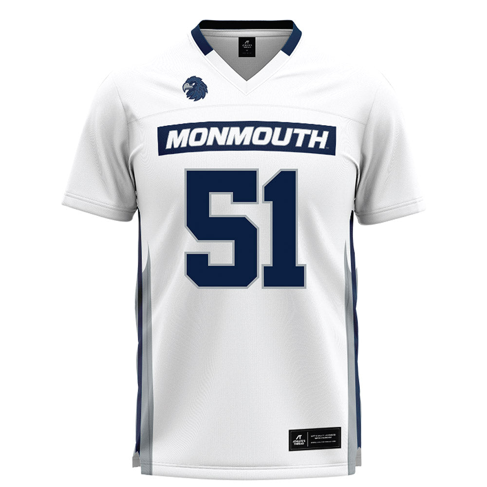 Monmouth - NCAA Men's Lacrosse : Tommy Manley - White Lacrosse Jersey-0