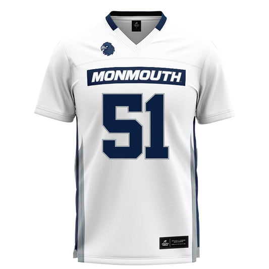 Monmouth - NCAA Men's Lacrosse : Tommy Manley - White Lacrosse Jersey-0