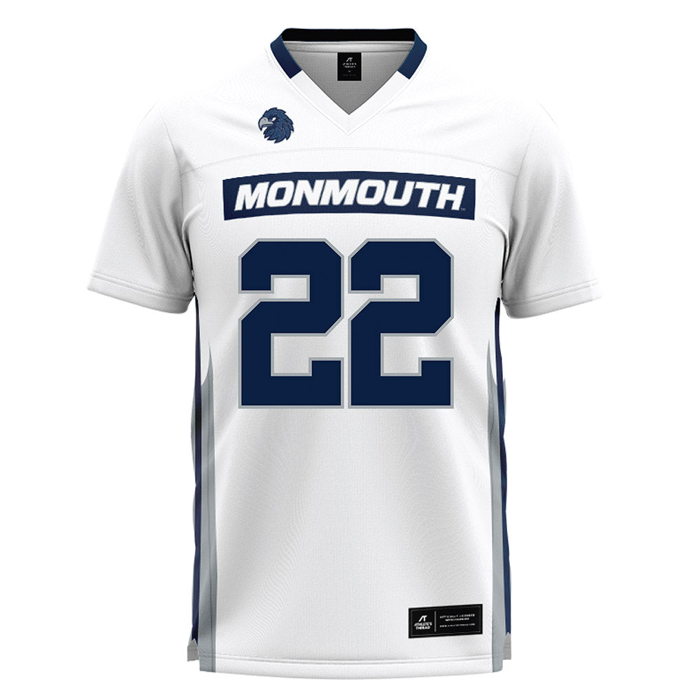 Monmouth - NCAA Men's Lacrosse : Miles Edmiston - White Lacrosse Jersey-0