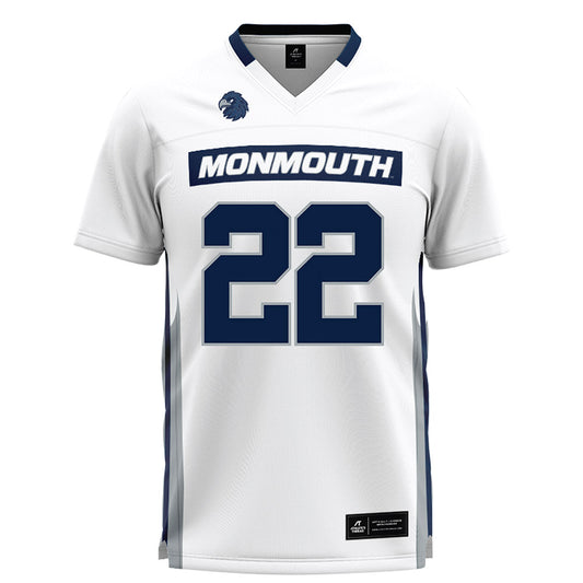 Monmouth - NCAA Men's Lacrosse : Miles Edmiston - White Lacrosse Jersey-0