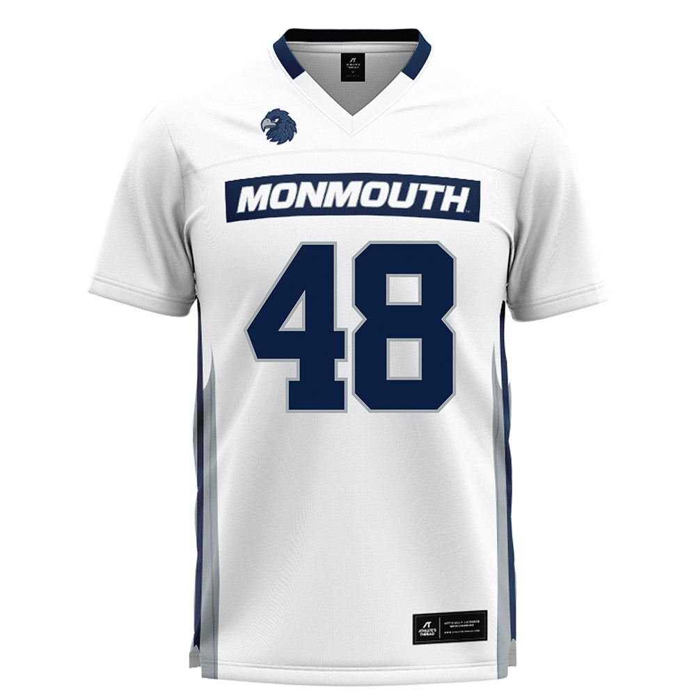 Monmouth - NCAA Men's Lacrosse : Jake Schneider - White Lacrosse Jersey-0