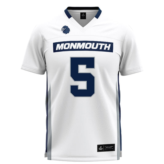 Monmouth - NCAA Men's Lacrosse : Ethan Cronk - White Lacrosse Jersey-0