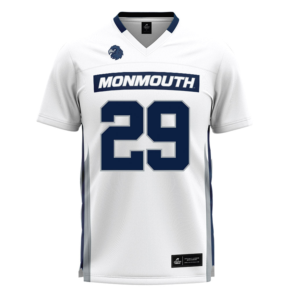Monmouth - NCAA Men's Lacrosse : Patrick Orapello - White Lacrosse Jersey-0