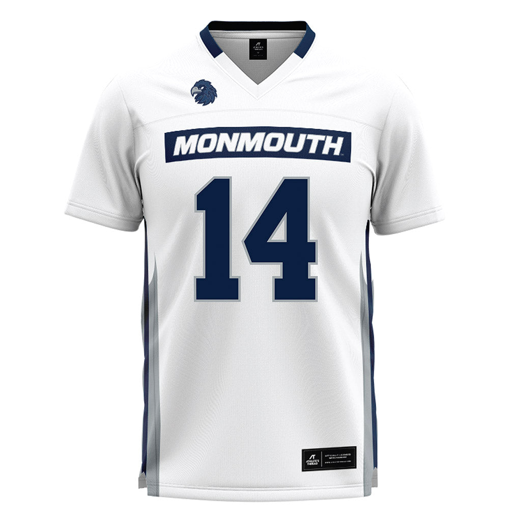 Monmouth - NCAA Men's Lacrosse : Riley Chester - White Lacrosse Jersey-0