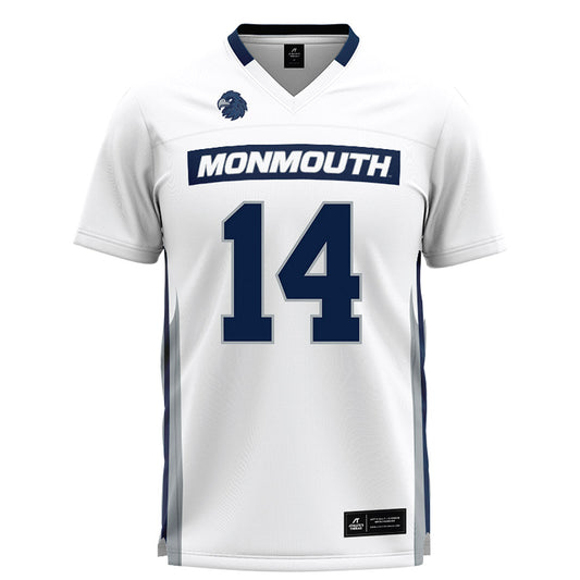 Monmouth - NCAA Men's Lacrosse : Riley Chester - White Lacrosse Jersey-0