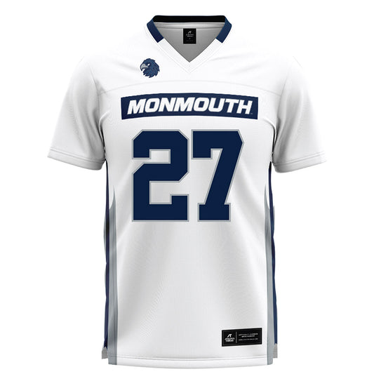Monmouth - NCAA Men's Lacrosse : Aidan Rupp - White Lacrosse Jersey-0