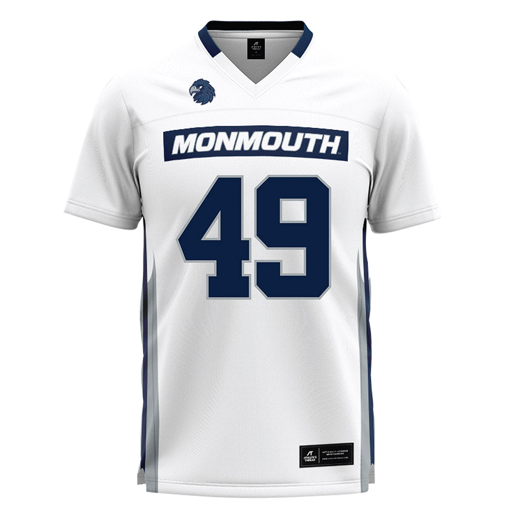 Monmouth - NCAA Men's Lacrosse : Kade Hoogstraten - White Lacrosse Jersey-0