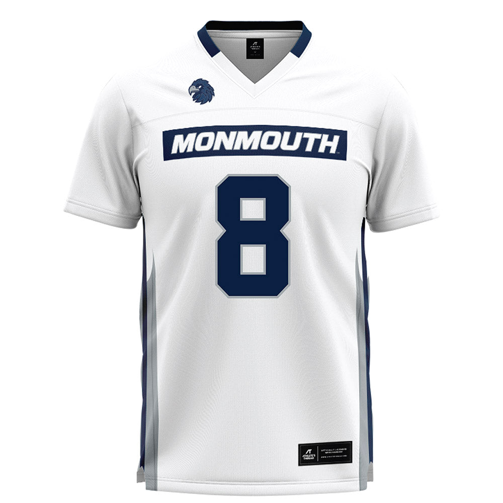 Monmouth - NCAA Men's Lacrosse : Cole Dawkins - White Lacrosse Jersey-0
