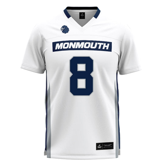 Monmouth - NCAA Men's Lacrosse : Cole Dawkins - White Lacrosse Jersey-0