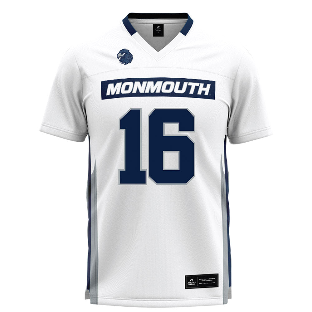 Monmouth - NCAA Men's Lacrosse : Daniel Boyer - White Lacrosse Jersey-0