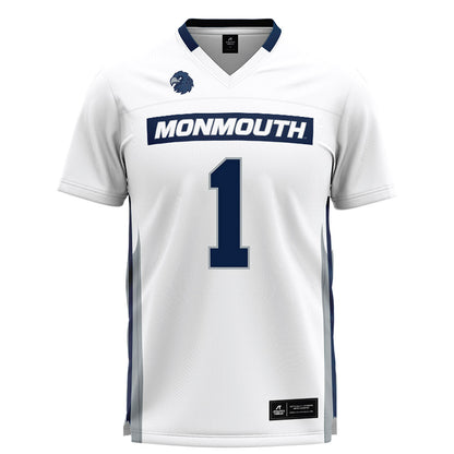 Monmouth - NCAA Men's Lacrosse : Luke Cole - White Lacrosse Jersey-0