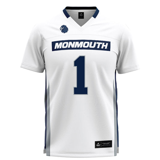 Monmouth - NCAA Men's Lacrosse : Luke Cole - White Lacrosse Jersey-0