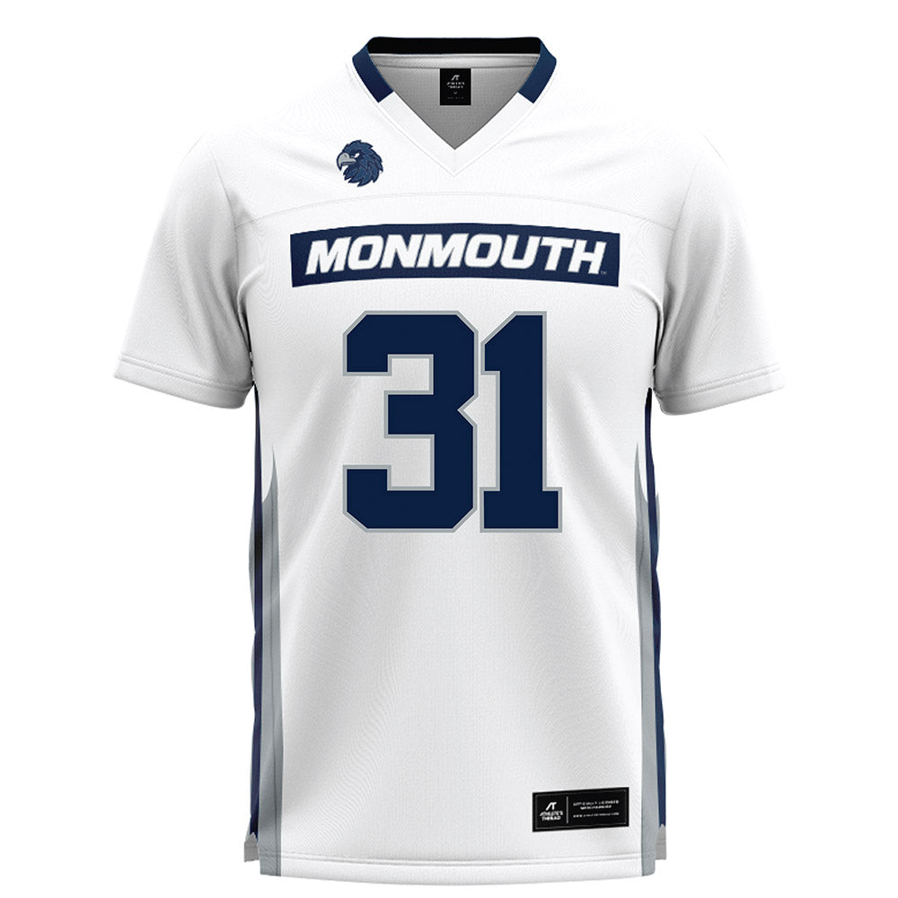 Monmouth - NCAA Men's Lacrosse : Brayden Lasensky - White Lacrosse Jersey-0