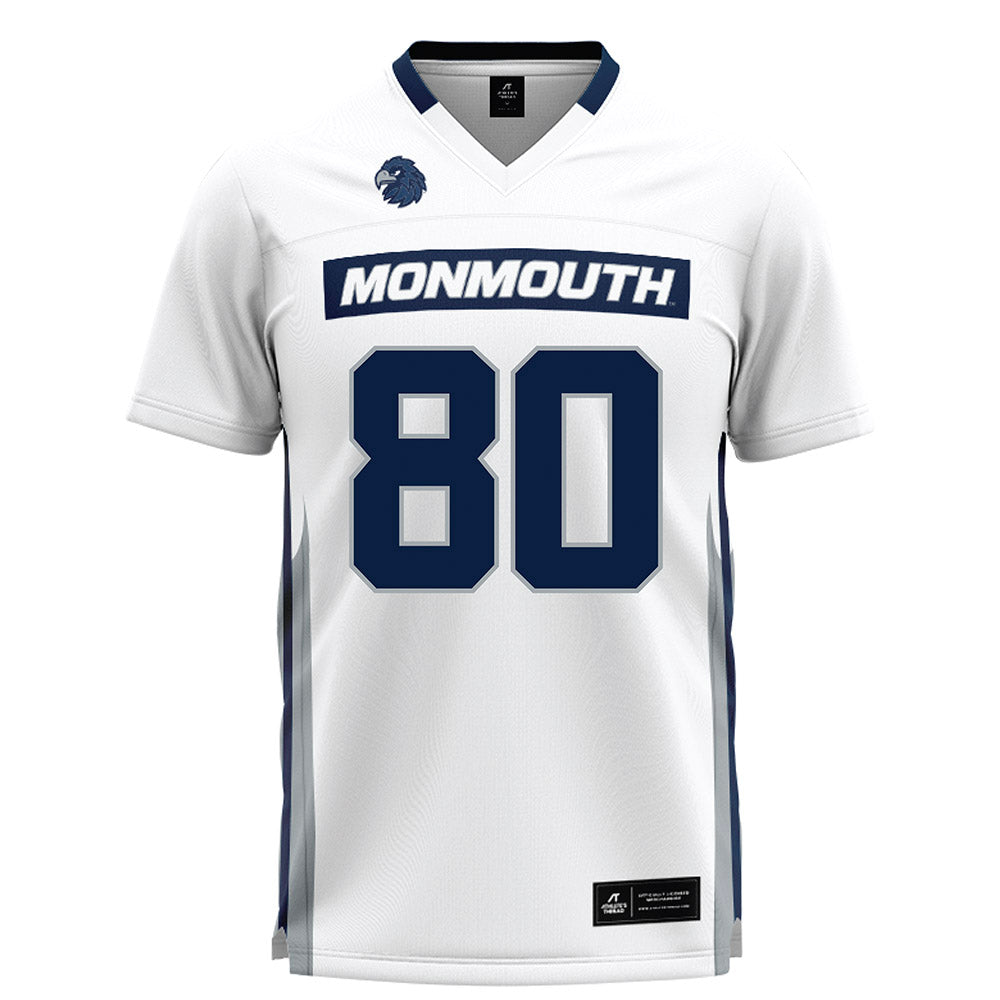 Monmouth - NCAA Men's Lacrosse : Lincoln Oles - White Lacrosse Jersey-0
