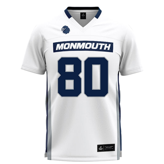 Monmouth - NCAA Men's Lacrosse : Lincoln Oles - White Lacrosse Jersey-0
