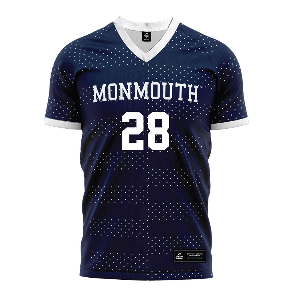 Monmouth - NCAA Men's Soccer : Jasen Bottini - Blue Soccer Jersey-0