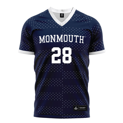 Monmouth - NCAA Men's Soccer : Jasen Bottini - Blue Soccer Jersey-0