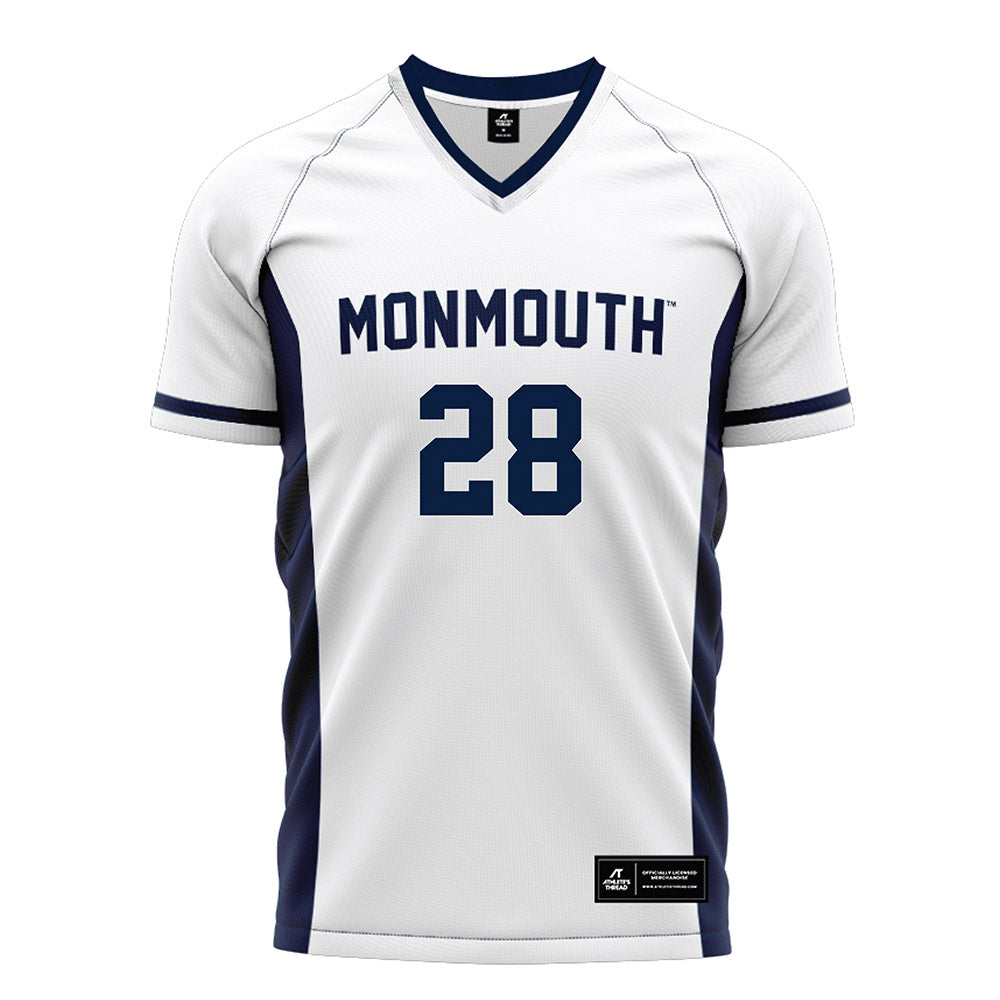 Monmouth - NCAA Men's Soccer : Jasen Bottini - White Soccer Jersey-0