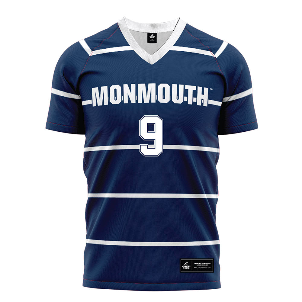 Monmouth - NCAA Women's Soccer : Chloe Messer - Blue Soccer Jersey-0