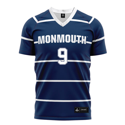 Monmouth - NCAA Women's Soccer : Chloe Messer - Blue Soccer Jersey-0
