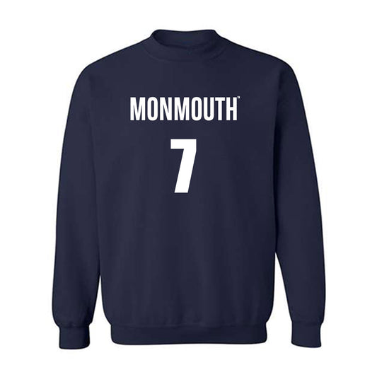 Monmouth - NCAA Men's Basketball : Justin Ray - Replica Shersey Crewneck Sweatshirt-0