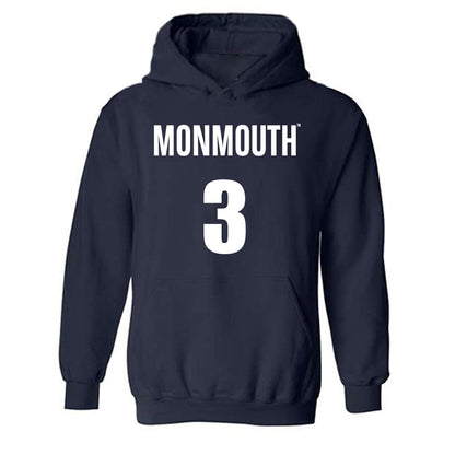 Monmouth - NCAA Men's Basketball : Anthony Martinez - Replica Shersey Hooded Sweatshirt-0