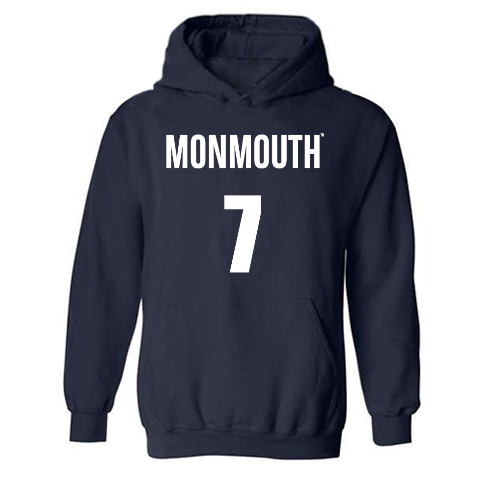 Monmouth - NCAA Men's Basketball : Justin Ray - Replica Shersey Hooded Sweatshirt-0