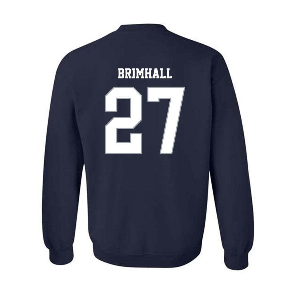 Monmouth - NCAA Men's Lacrosse : Will Brimhall - Blue Crewneck Sweatshirt-1