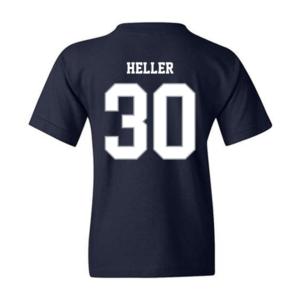 Monmouth - NCAA Men's Lacrosse : Tommy Heller - Blue Youth T-Shirt-1