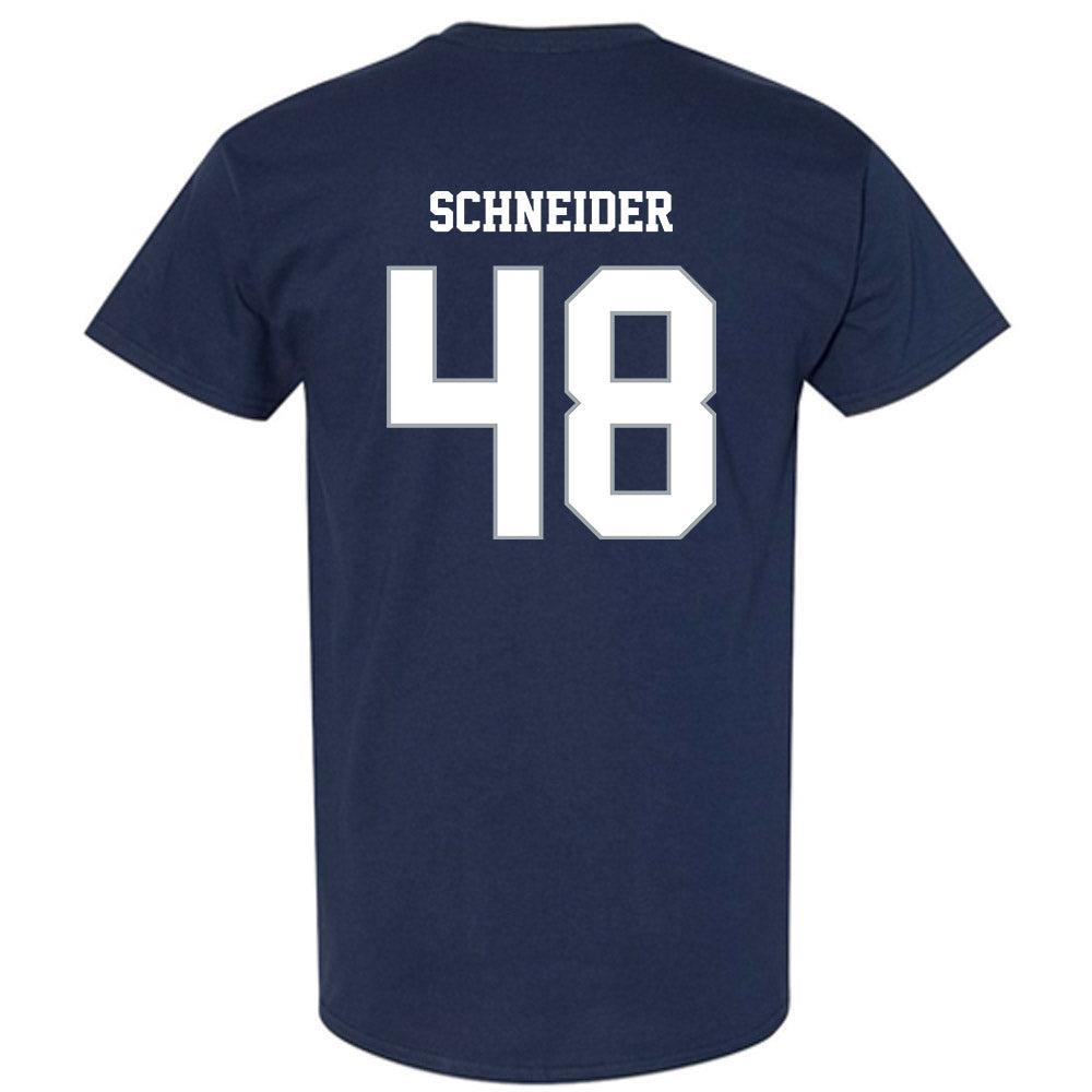 Monmouth - NCAA Men's Lacrosse : Jake Schneider - Blue T-Shirt-1