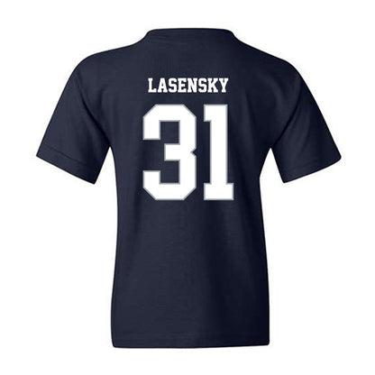 Monmouth - NCAA Men's Lacrosse : Brayden Lasensky - Blue Youth T-Shirt-1