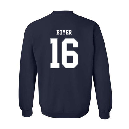 Monmouth - NCAA Men's Lacrosse : Daniel Boyer - Blue Crewneck Sweatshirt-1
