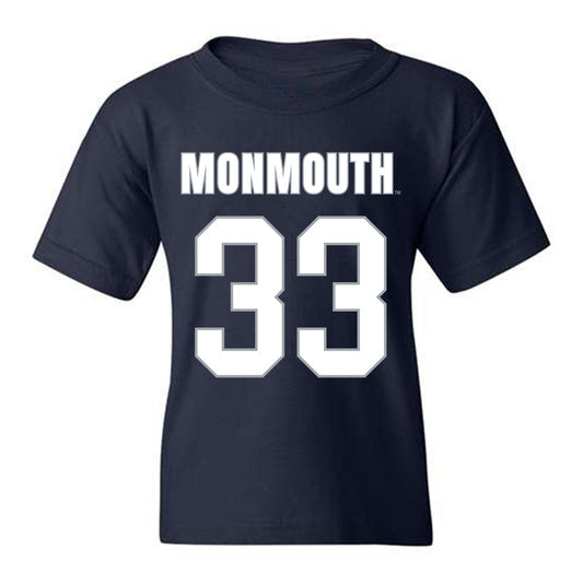 Monmouth - NCAA Men's Lacrosse : Cole Pitcher - Blue Youth T-Shirt