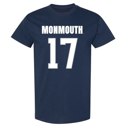 Monmouth - NCAA Men's Lacrosse : Terrence Lacewell - Blue T-Shirt-0