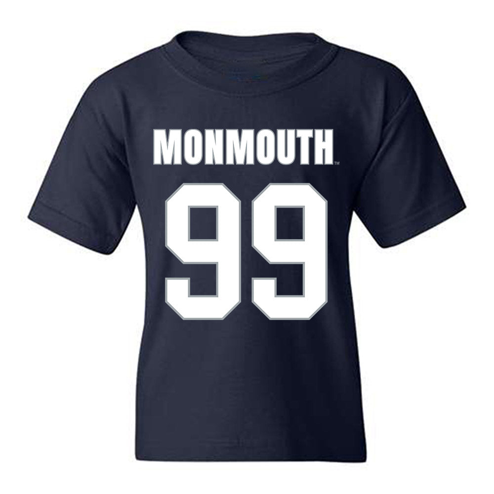 Monmouth - NCAA Men's Lacrosse : Gabe Bowen-Slott - Blue Youth T-Shirt-0