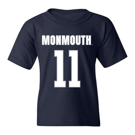 Monmouth - NCAA Men's Lacrosse : Sean Ketchen - Blue Youth T-Shirt-0