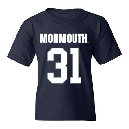 Monmouth - NCAA Men's Lacrosse : Brayden Lasensky - Blue Youth T-Shirt-0
