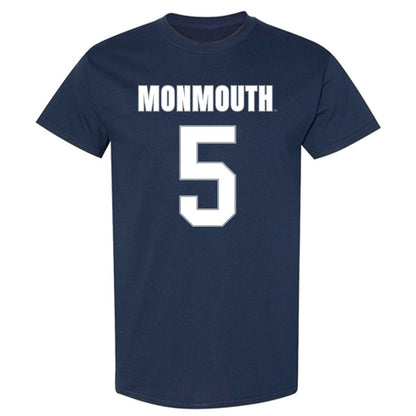 Monmouth - NCAA Men's Lacrosse : Ethan Cronk - Blue T-Shirt-0