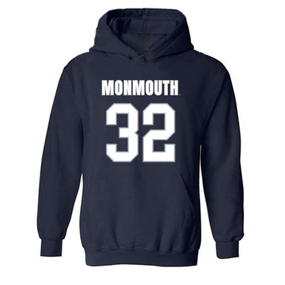 Monmouth - NCAA Men's Lacrosse : Chase Fairbanks - Blue Hooded Sweatshirt-0