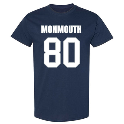 Monmouth - NCAA Men's Lacrosse : Lincoln Oles - Blue T-Shirt-0