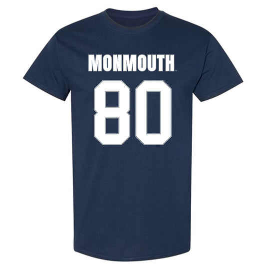 Monmouth - NCAA Men's Lacrosse : Lincoln Oles - Blue T-Shirt-0