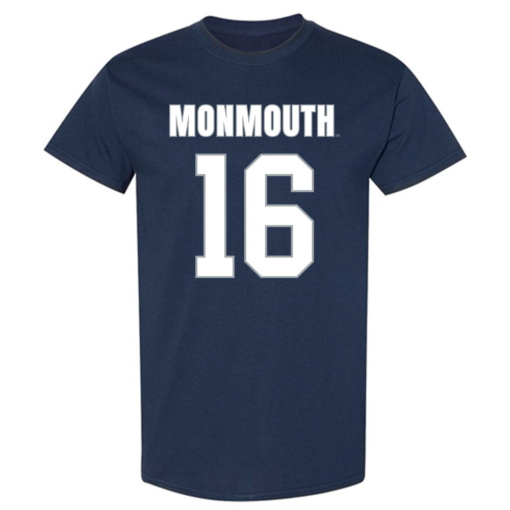 Monmouth - NCAA Men's Lacrosse : Daniel Boyer - Blue T-Shirt-0