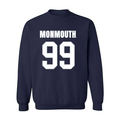 Monmouth - NCAA Men's Lacrosse : Kevin Ring - Blue Crewneck Sweatshirt-0