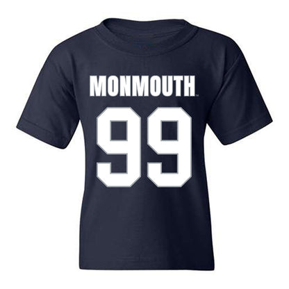 Monmouth - NCAA Men's Lacrosse : Kevin Ring - Blue Youth T-Shirt-0