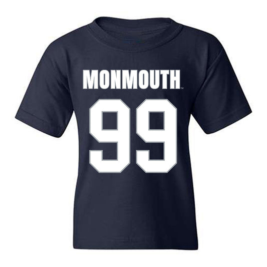 Monmouth - NCAA Men's Lacrosse : Kevin Ring - Blue Youth T-Shirt-0