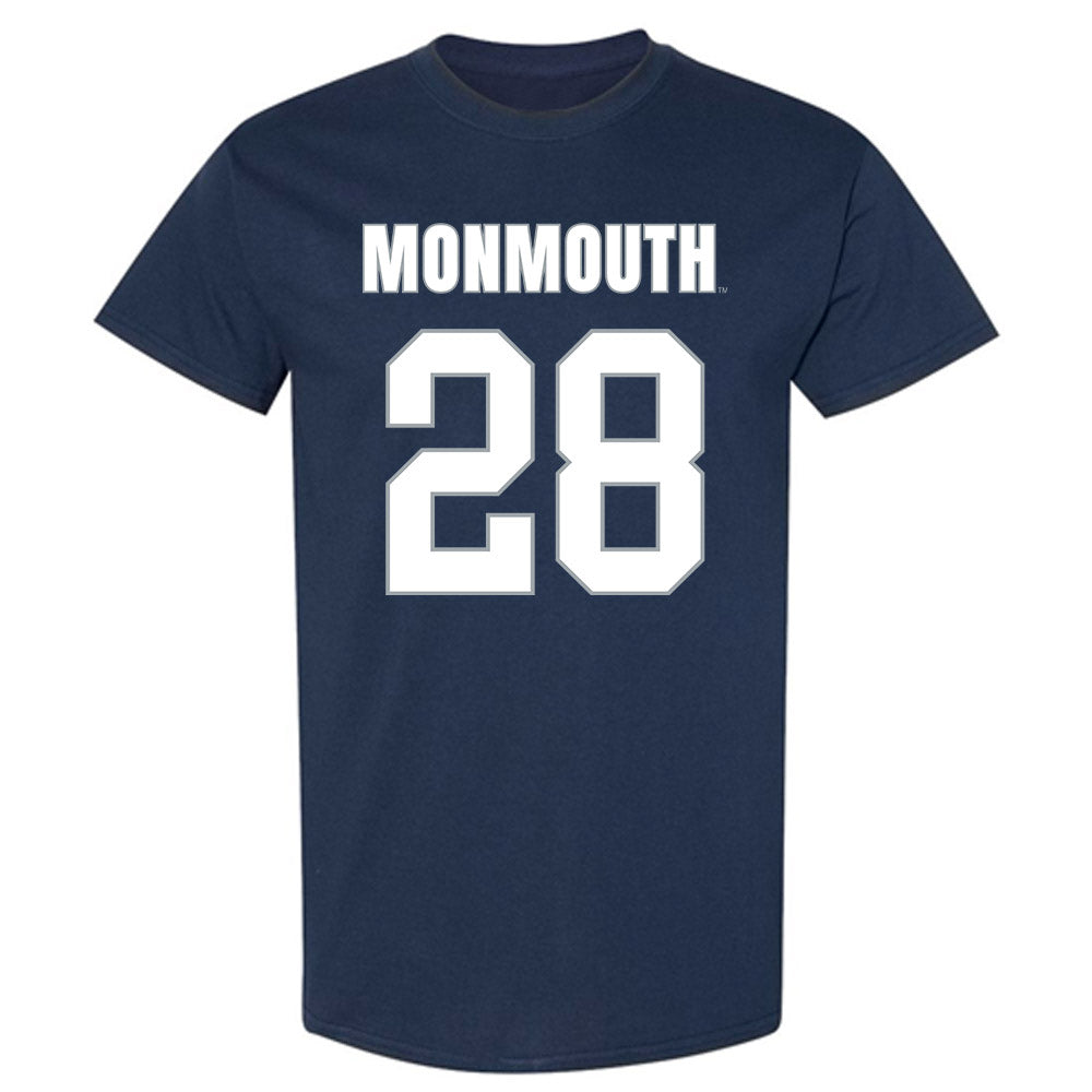 Monmouth - NCAA Men's Lacrosse : Sean Massett - Blue T-Shirt-0