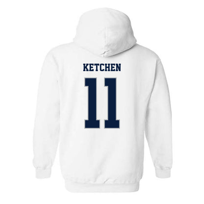 Monmouth - NCAA Men's Lacrosse : Sean Ketchen - Replica Shersey Hooded Sweatshirt-1