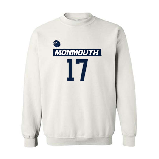 Monmouth - NCAA Men's Lacrosse : Terrence Lacewell - Replica Shersey Crewneck Sweatshirt-0