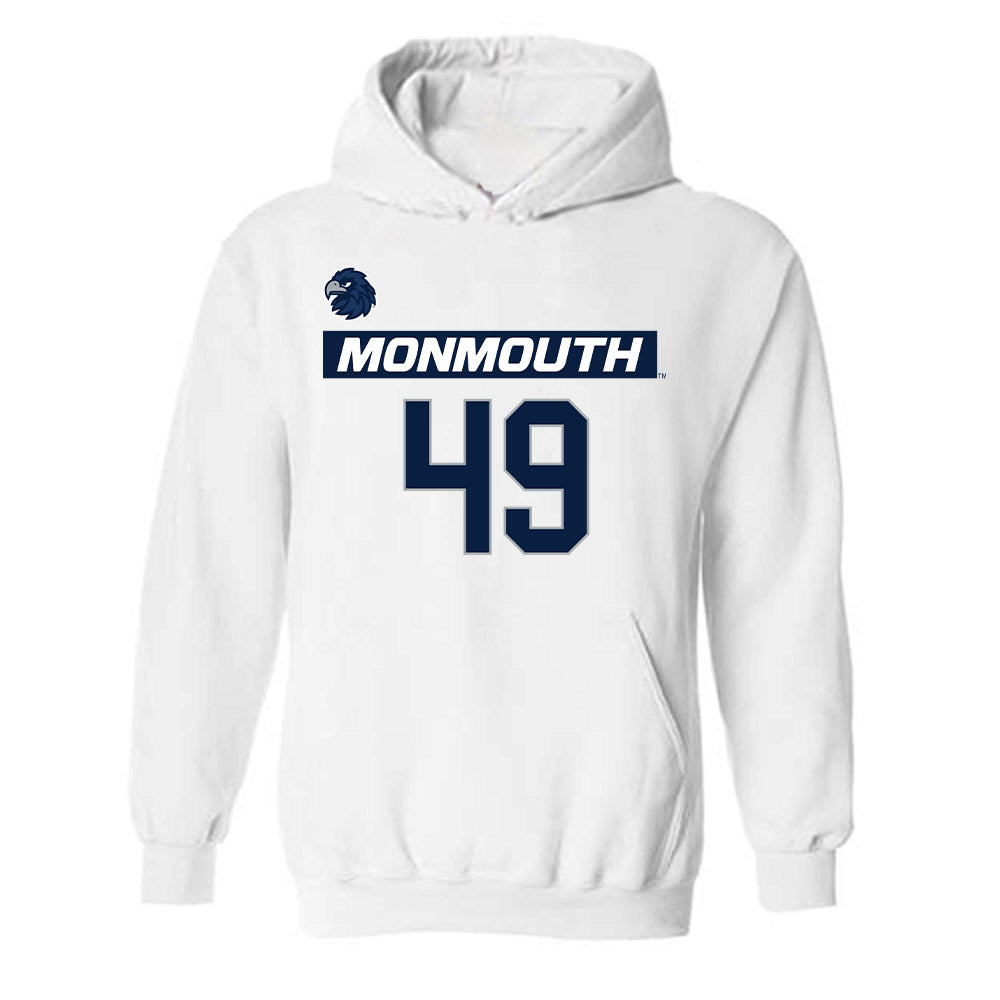 Monmouth - NCAA Men's Lacrosse : Kade Hoogstraten - Replica Shersey Hooded Sweatshirt-0